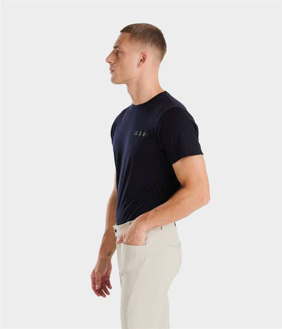 Men’s merino wool equestrian base layer blue