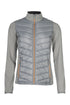 hkm quilted riding jacket prag style jersey nylon with zip pockets grey