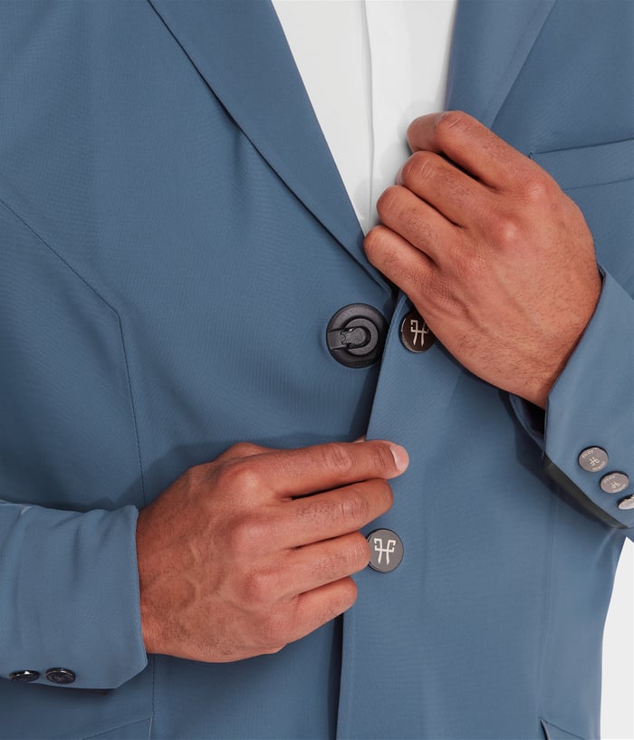 Technical equestrian competition jacket for men blue