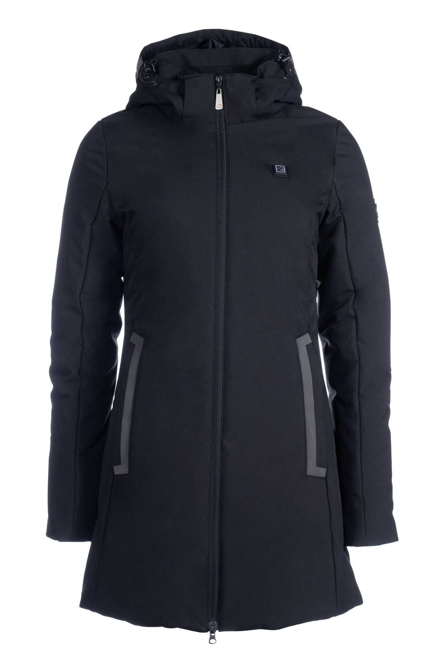 Heated riding jacket for equestrian