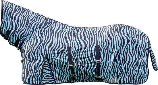 Zebra fly rug for horses