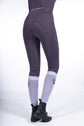 Purple riding tights with full grip