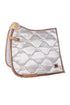 Dressage saddle pad in white with shine