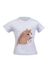 children’s equestrian shirt with horse motif and soft fabrice white