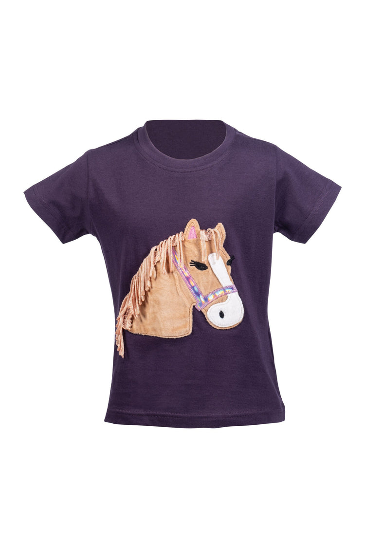 hkm lola fluffy children’s riding t shirt breathable and soft blue