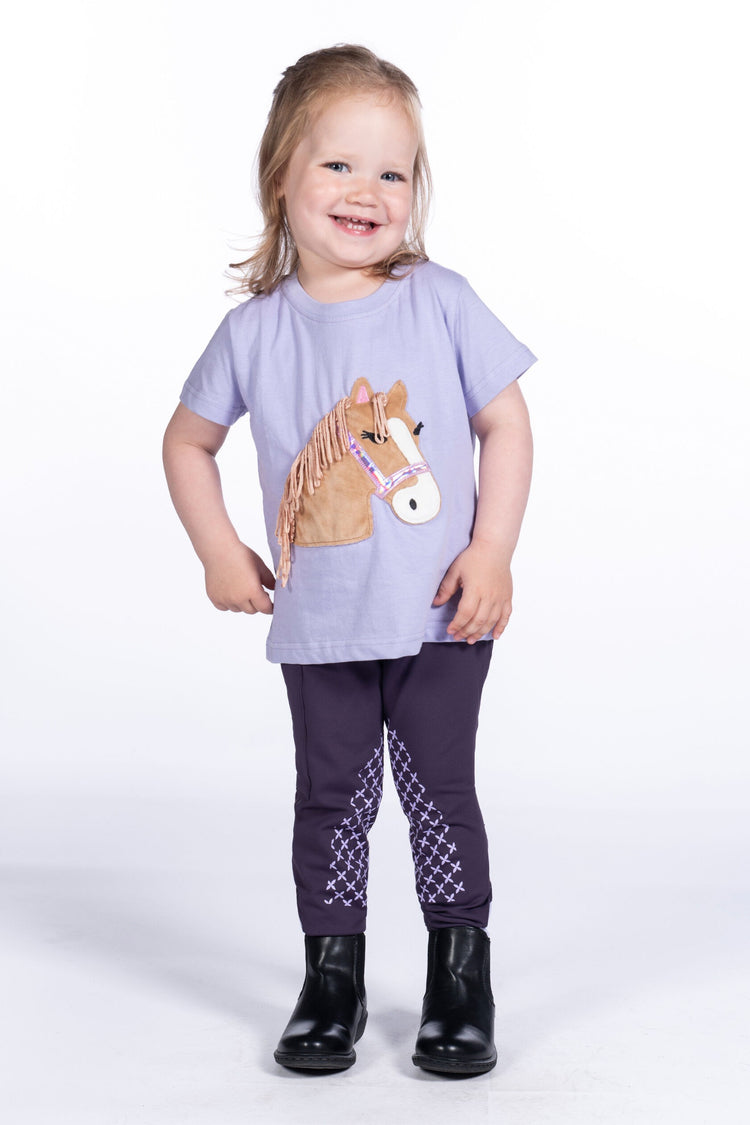everyday kids riding top with soft fabric and horse design