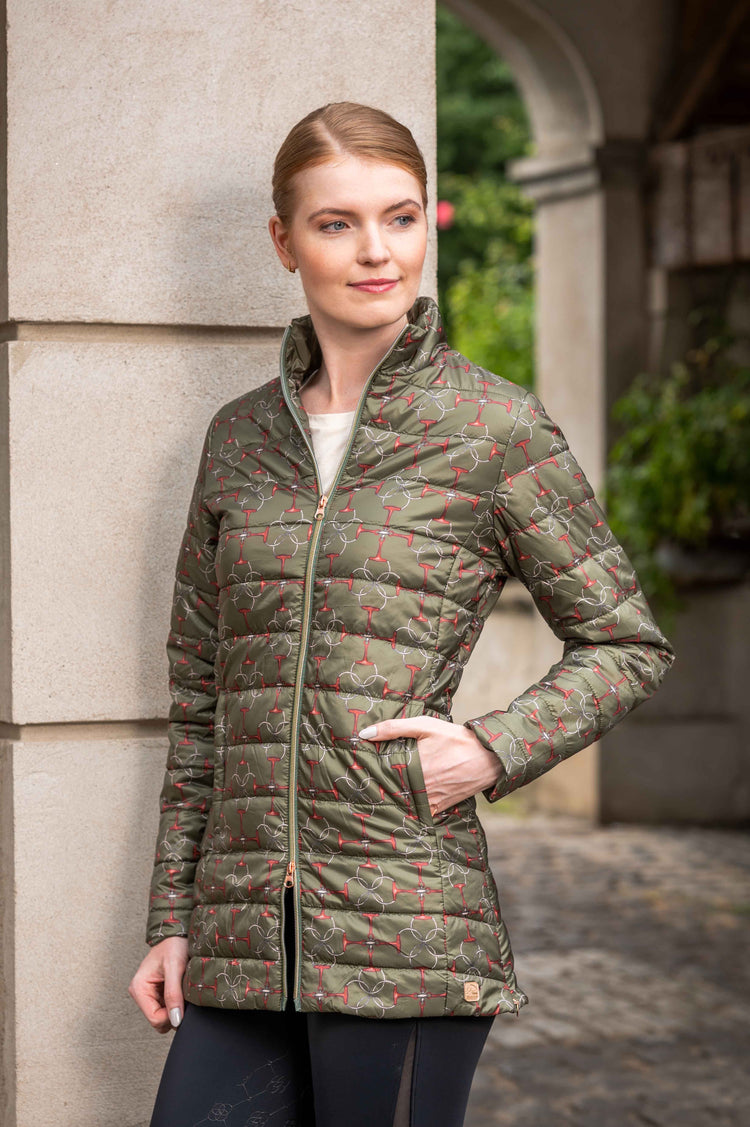 Horse riding quilted coat