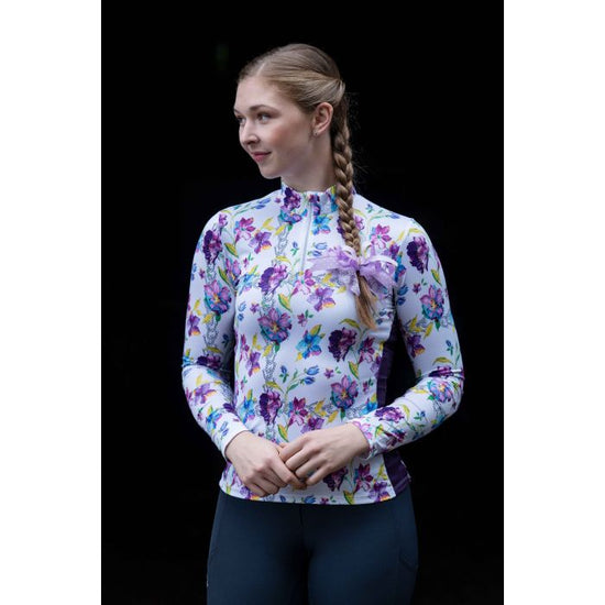 Summer riding shirt with flowers