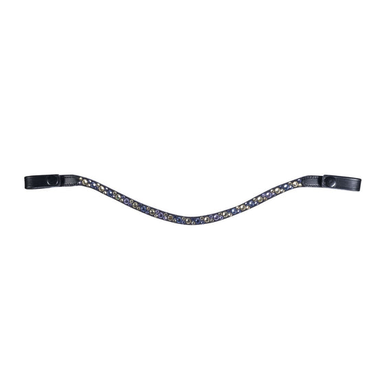 Browband with button closure