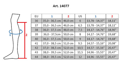 HKM Liano Dressage Boots Size Chart