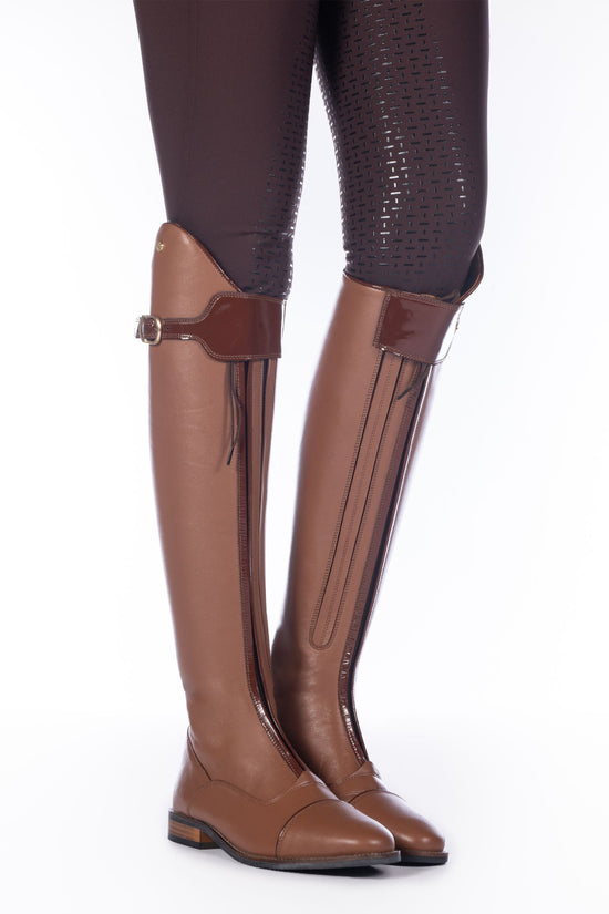 Light brown dressage boots