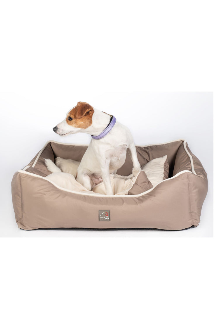 dog bed with reversible cushion
