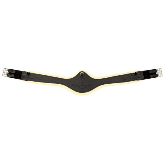 Leather girth with sheepskin