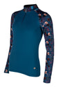 functional shirt essentials flower breathable riding shirt petrol
