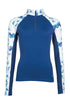 breathable riding shirt with mesh inserts and uv protection royal blue