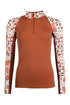 equestrian functional shirt with cooling effect and floral pattern