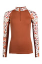 equestrian functional shirt with cooling effect and floral pattern