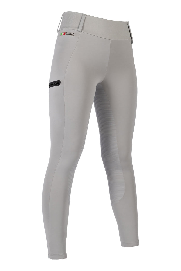 Light grey winter horse riding tights