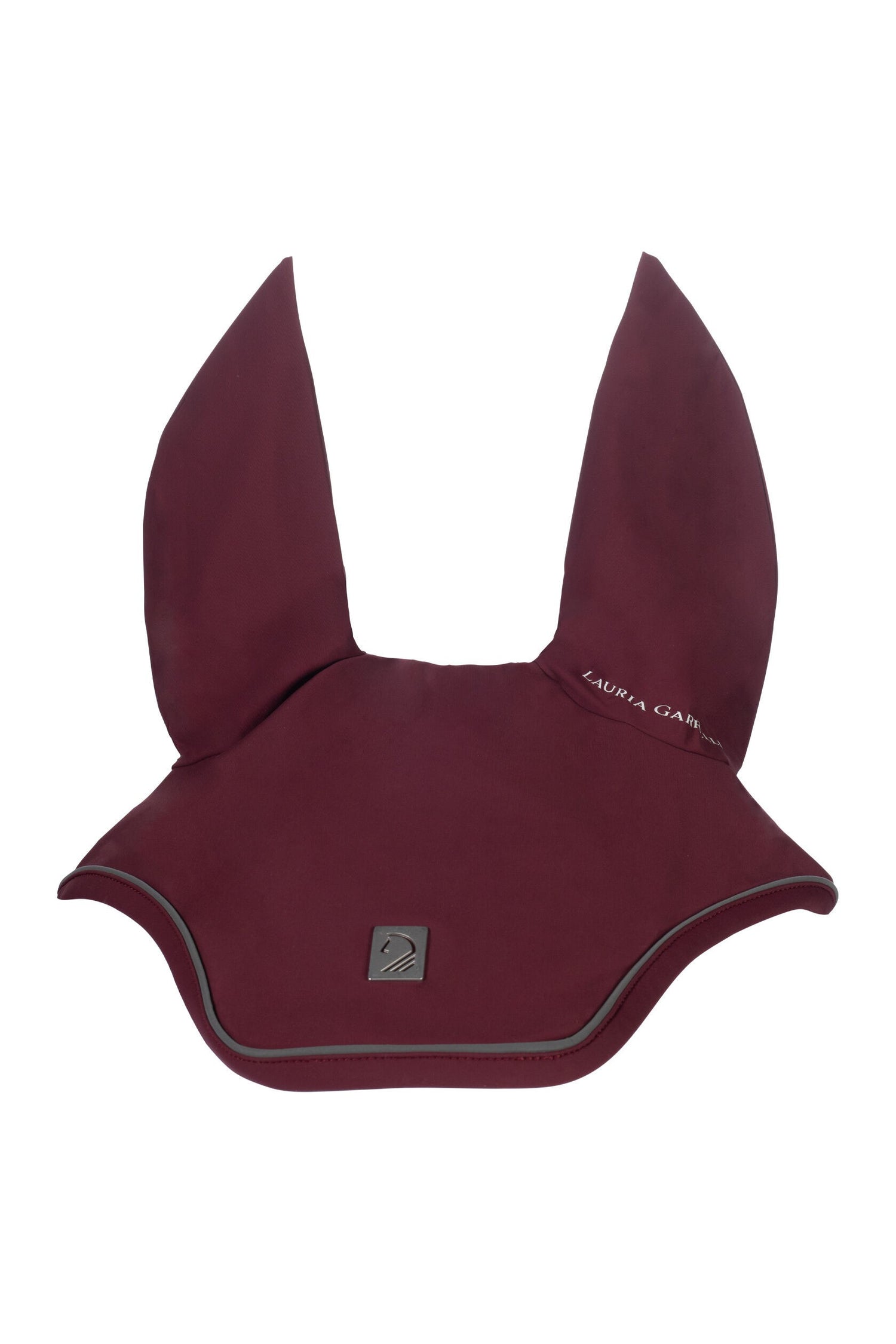 ear bonnet with metallic details bordeaux