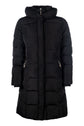 black long quilted riding coat water resistant equestrian winter jacket