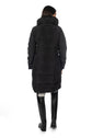 lauria garrelli quilted coat livigno black with riding slits reflective print