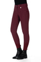 Burgundy breeches with knee patch