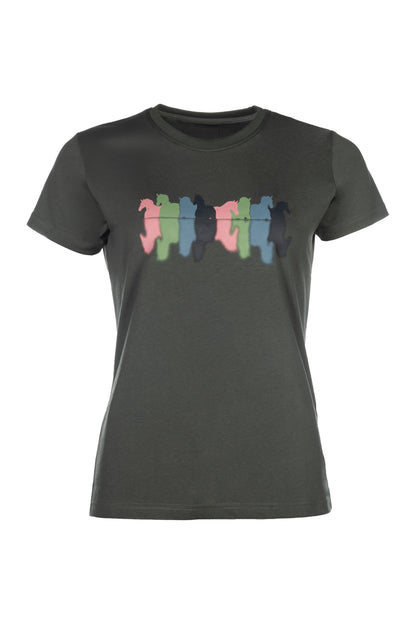 hkm mirror riding t shirt soft comfortable fabric grey