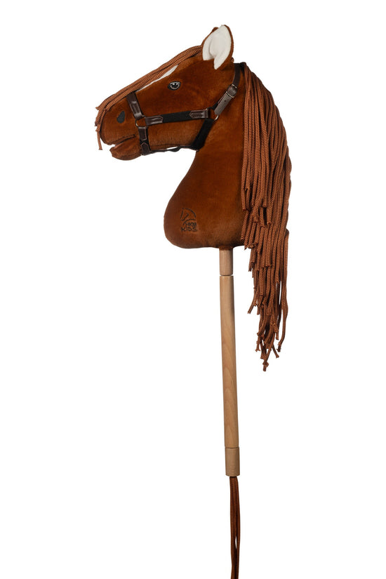 Dark Chestnut hobby horse with long mane