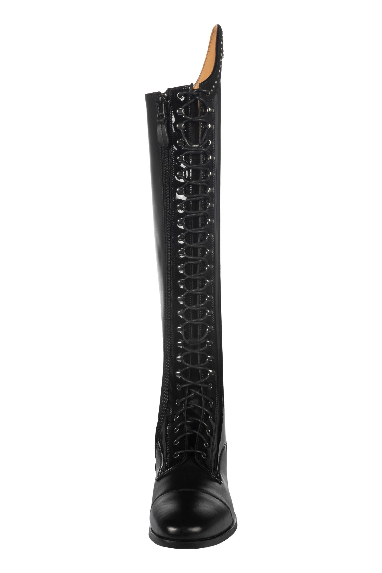 Riding boots with lace-up