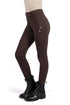 HKM children’s equestrian leggings Mia with horse head detail dark brown