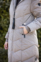 hkm toronto equestrian coat with 2 way zipper and back slit beige