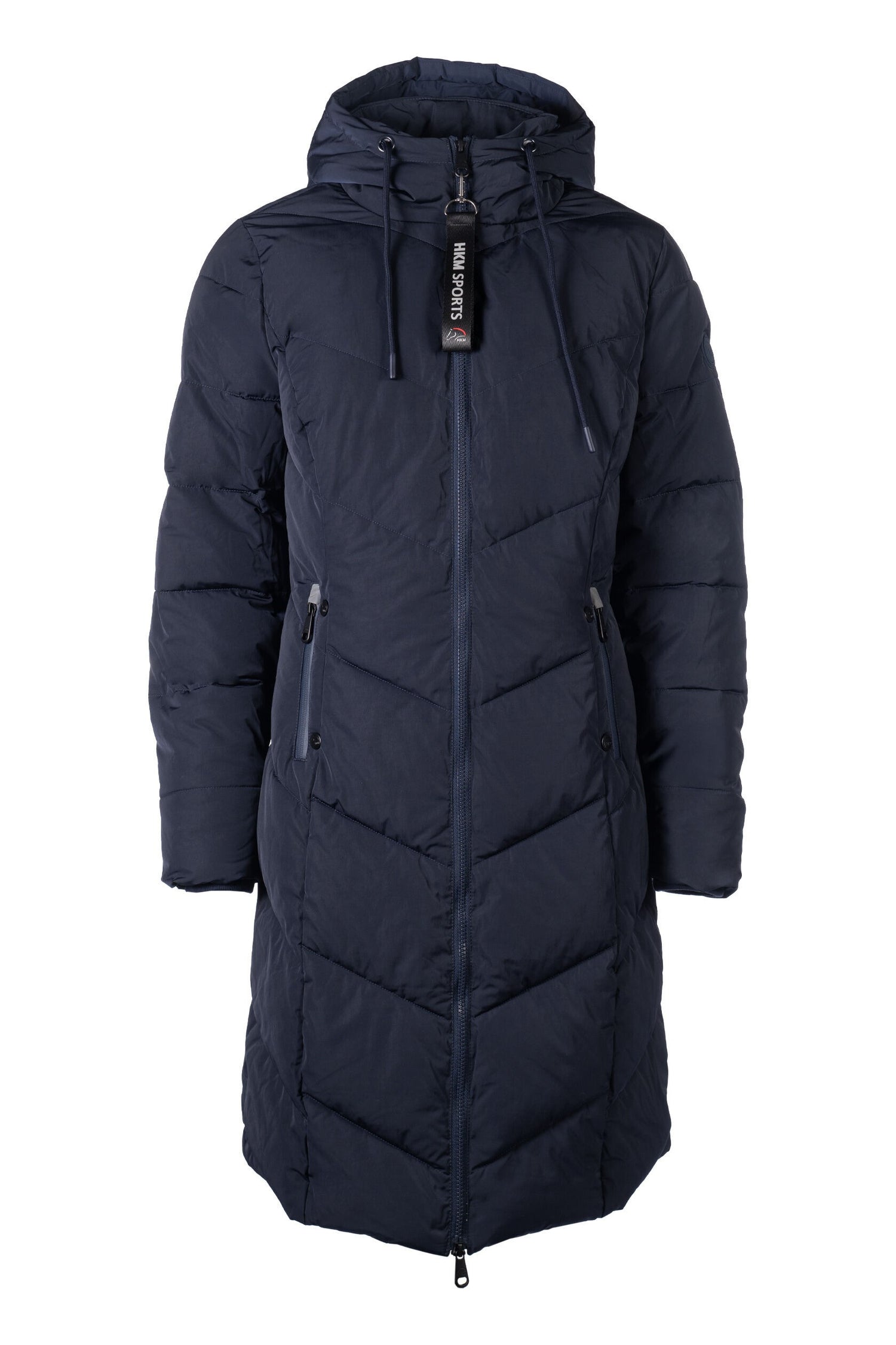 hkm quilted coat toronto insulated water resistant riding coat blue