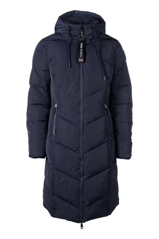 hkm quilted coat toronto insulated water resistant riding coat blue