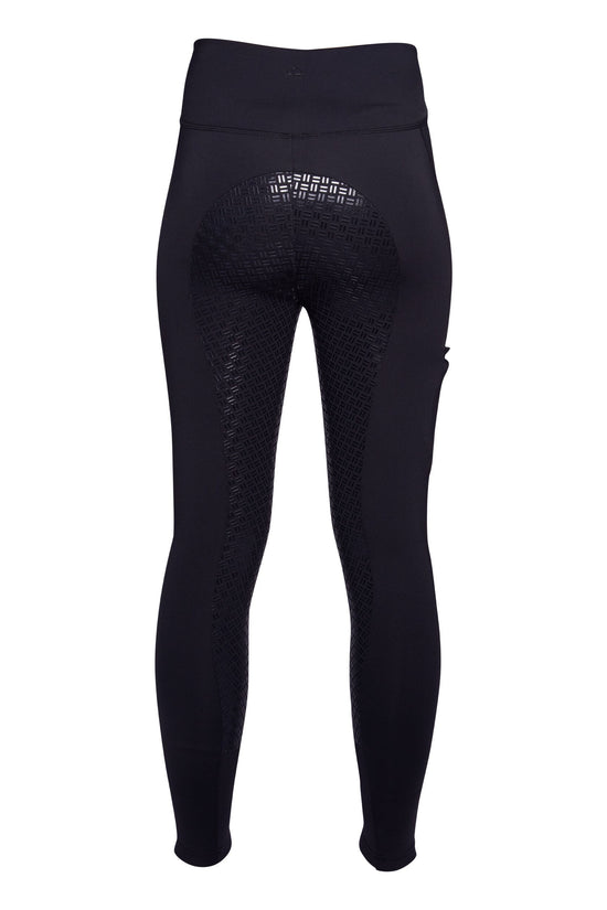 hkm riding legging rio silicone full seat with high waist blue