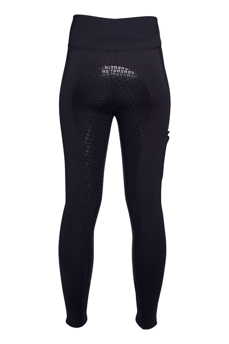 hkm riding legging rio silicone full seat with high waist blue