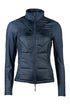 breathable quilted riding jacket with two way zip and pockets deepblue
