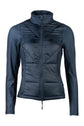 breathable quilted riding jacket with two way zip and pockets deepblue