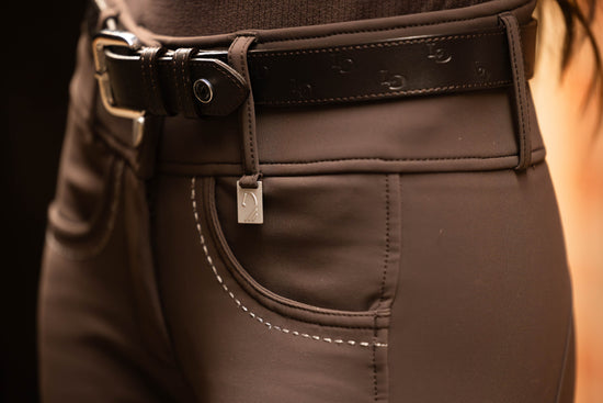 high-waisted breeches dark brown