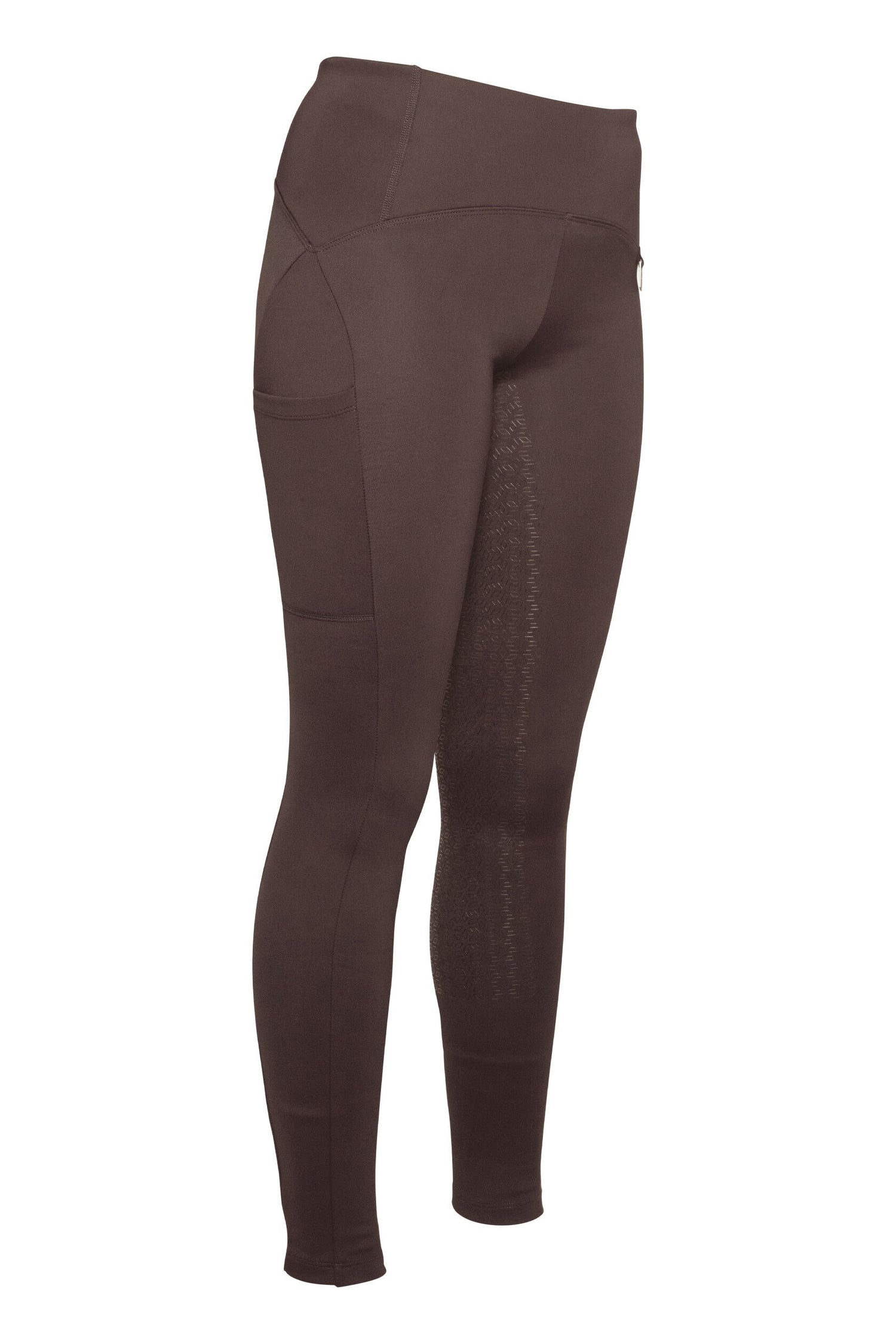 riding leggings silicone full seat comfortable training tights dark brown