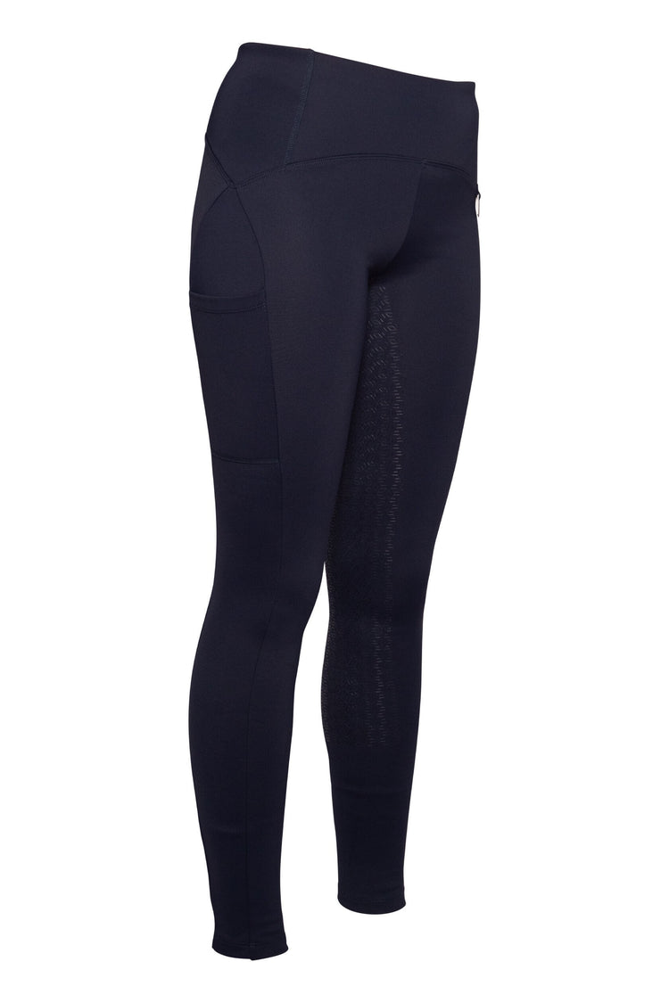 women’s riding leggings with silicone full seat equestrian wear deep blue
