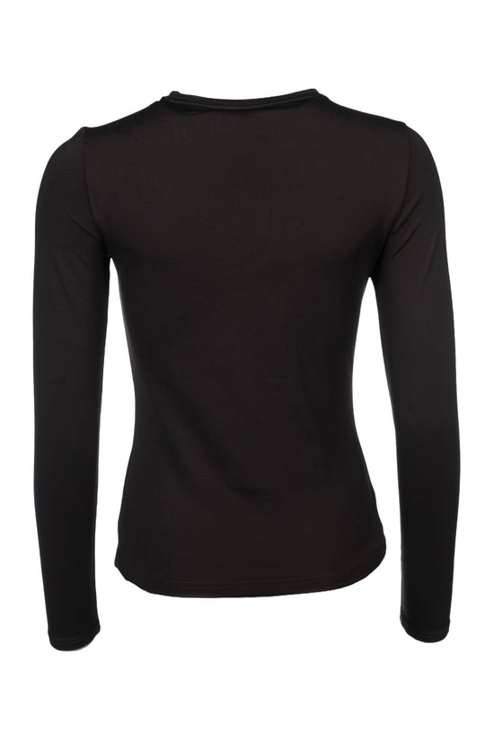 riding long-sleeve shirt dark brown
