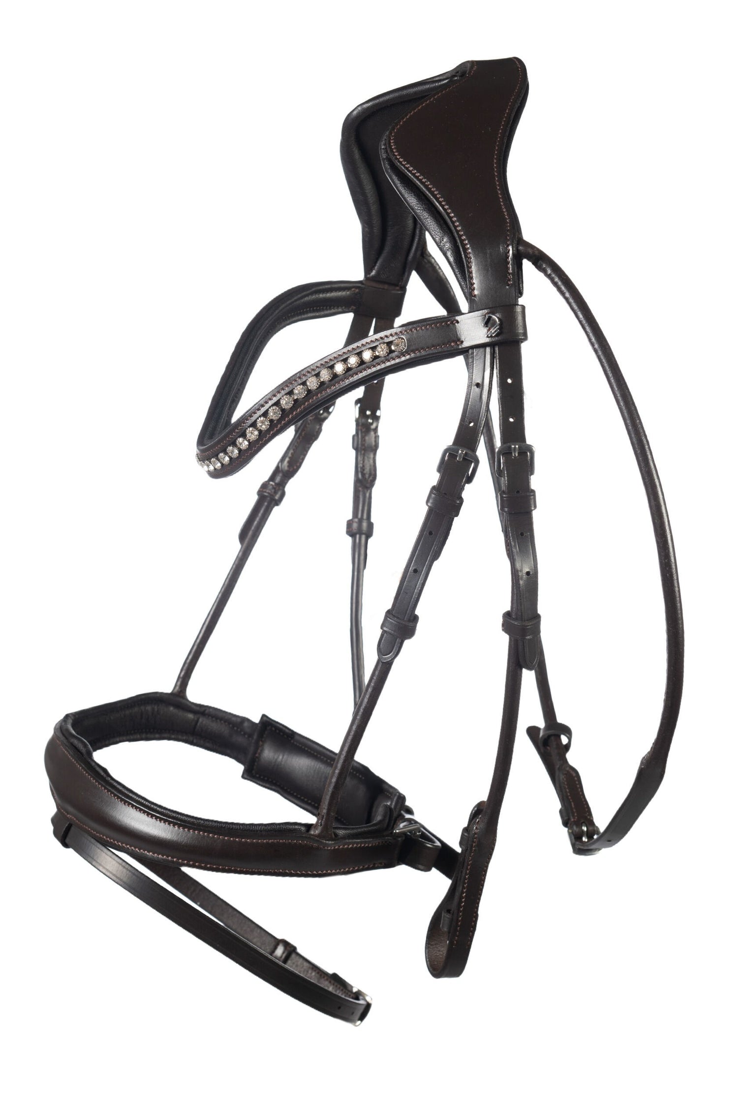 lauria garrelli anatomical bridle with swedish noseband dark brown
