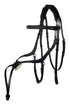 HKM Bridle Carlos German leather with grackle noseband black