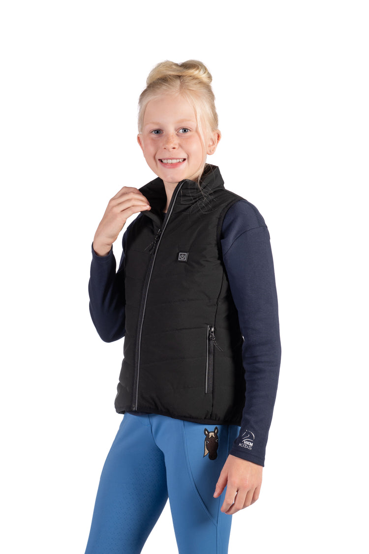 hkm children’s heated riding vest cuddle with power bank