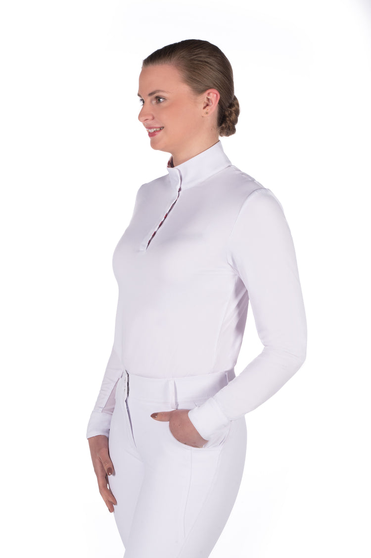 Kids and adults long sleeve equestrian shirt with mesh design