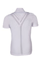 Kids short sleeve competition shirt with stand-up collar for riding
