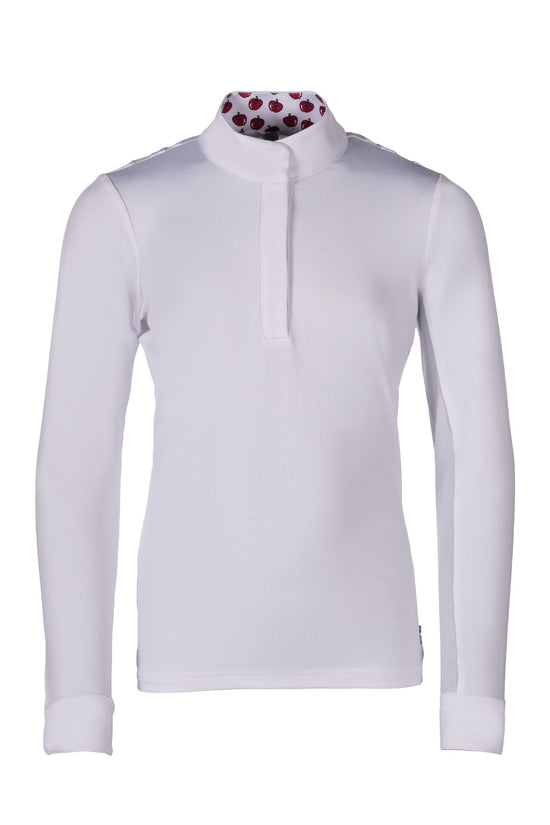 hkm kids competition shirt hunter long sleeve with mesh inserts