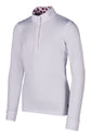 kids long sleeve show shirt breathable with mesh and stand collar white