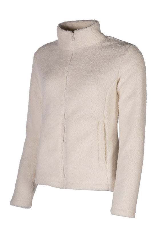 women’s teddy jacket highly insulated with front zipper white