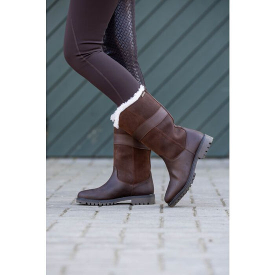 HKM Belmond Teddy fashion boots waterproof buffalo leather brown